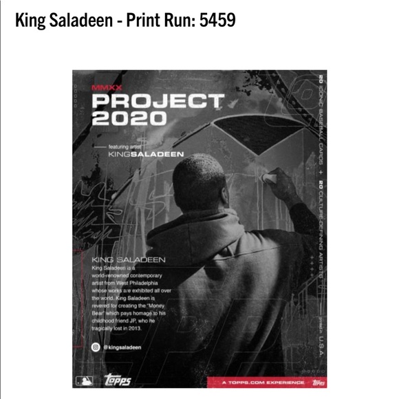 TOPPS PROJECT 2020-WILLE MAYS BY KING SALADEEN - Picture 4 of 8